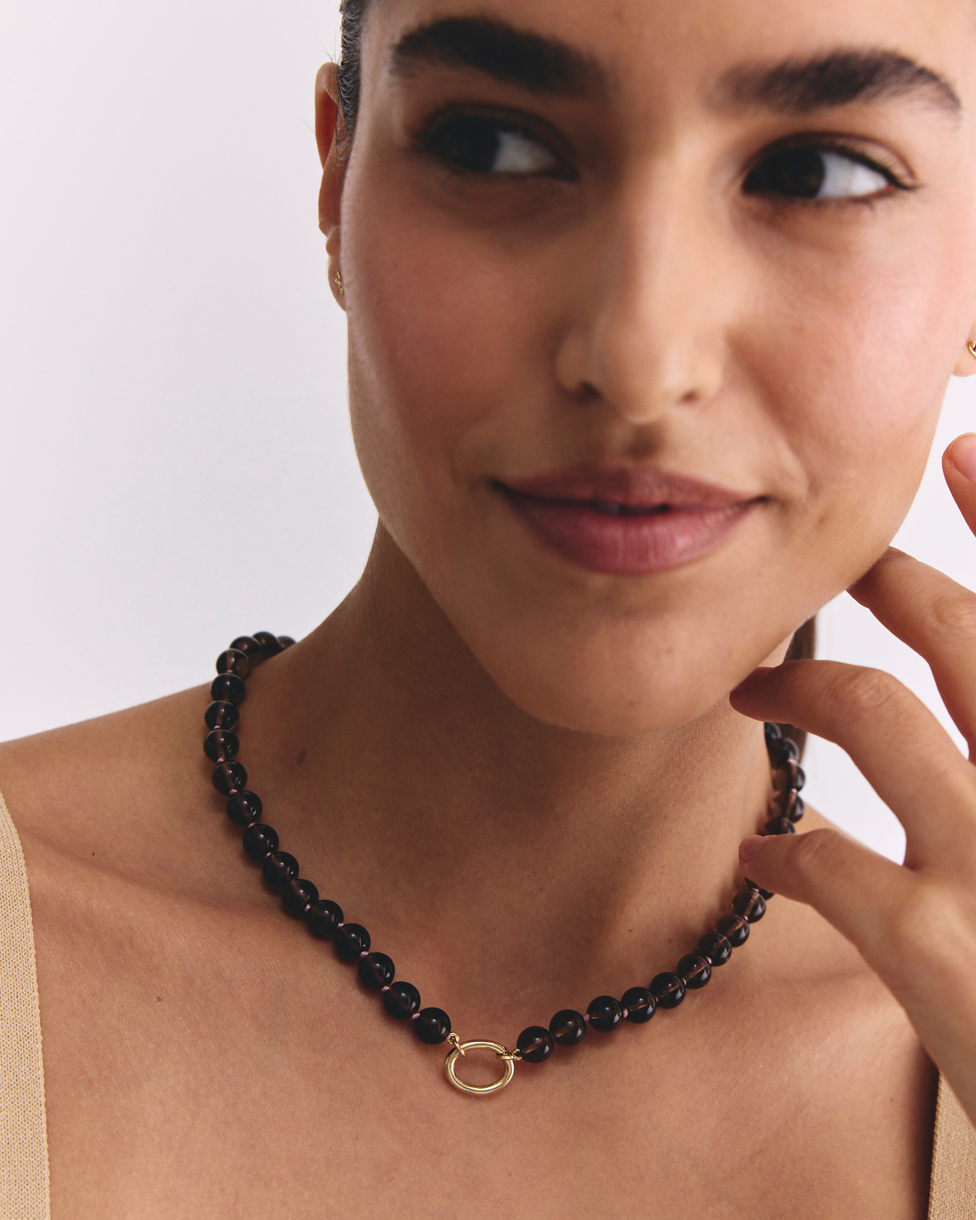 Sana Charm Necklace | Smokey Quartz