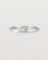 Front view of the Aeris Stacking Ring in Sterling Silver.