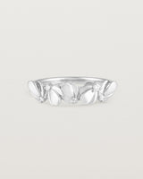 Front view of the Aeris Wrap Ring | Diamonds in White Gold.