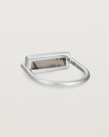 Back view of Fine Agate Cuff Ring in Sterling Silver