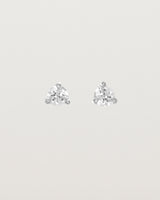 Front view of the Aiona Studs | Old Cut Diamond in White Gold.