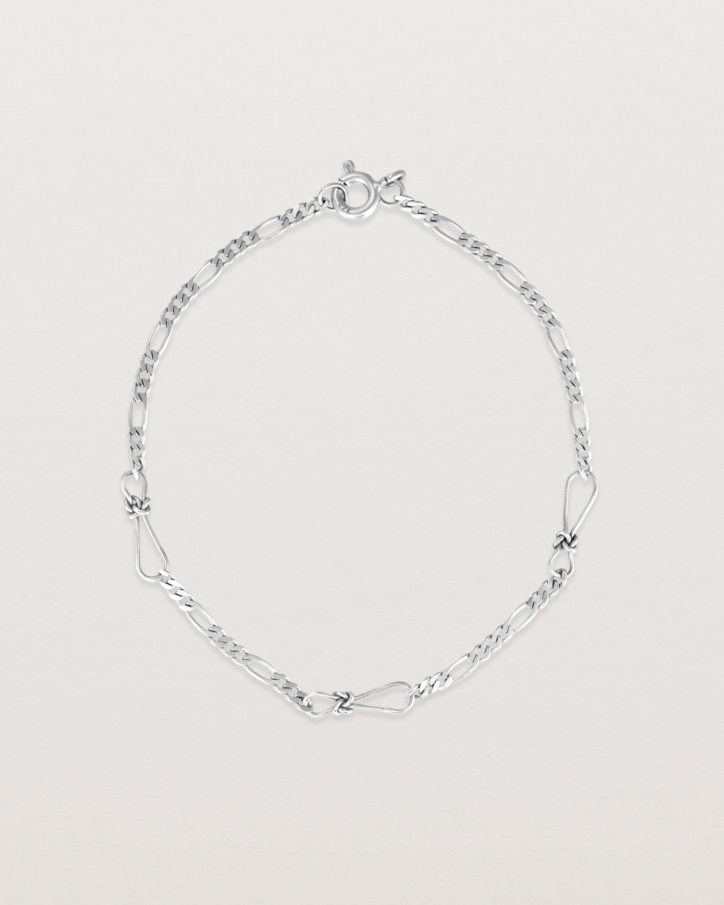 The Anam Charm Bracelet in sterling silver. 