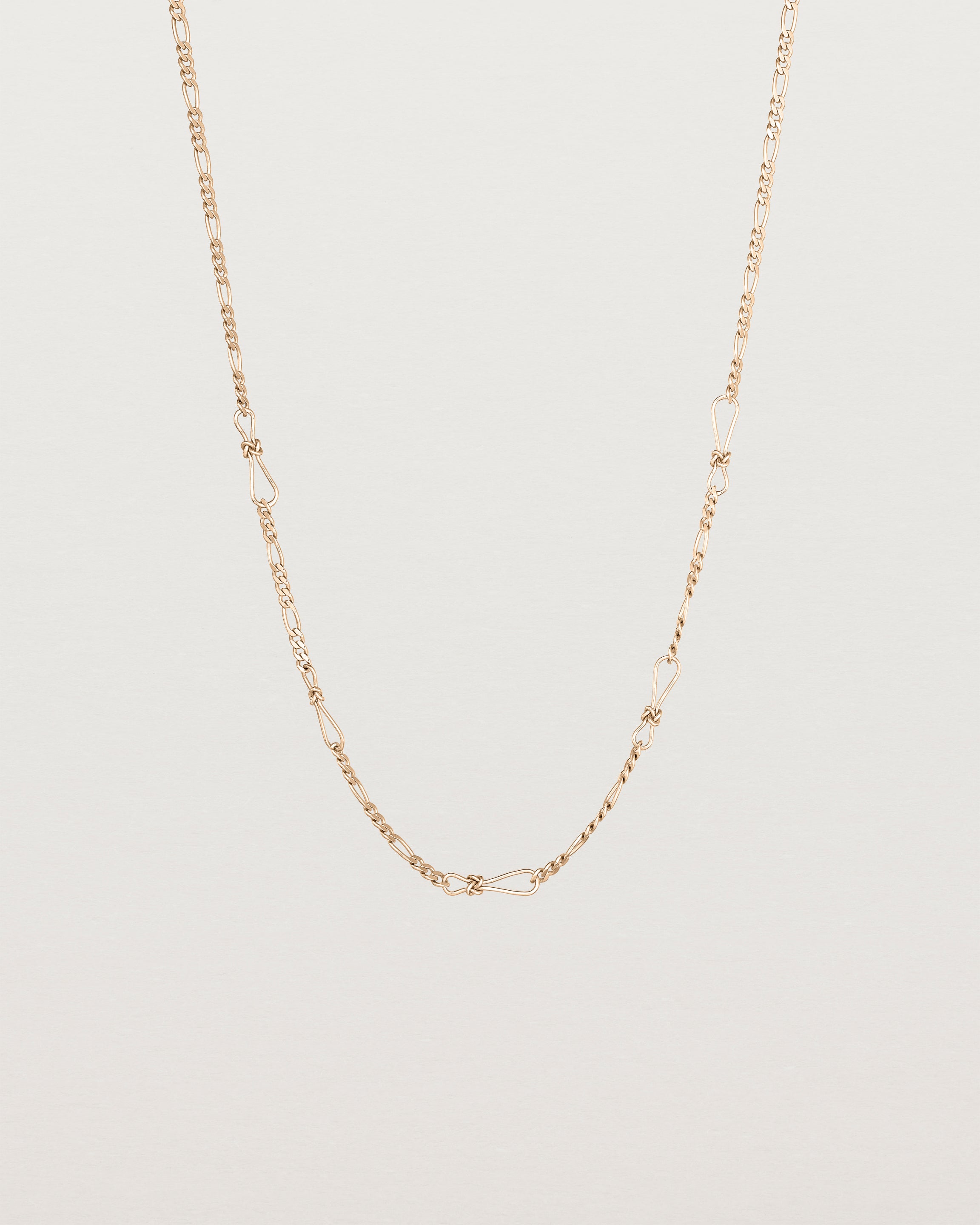 Front view of the Anam Charm Necklace in Rose Gold.