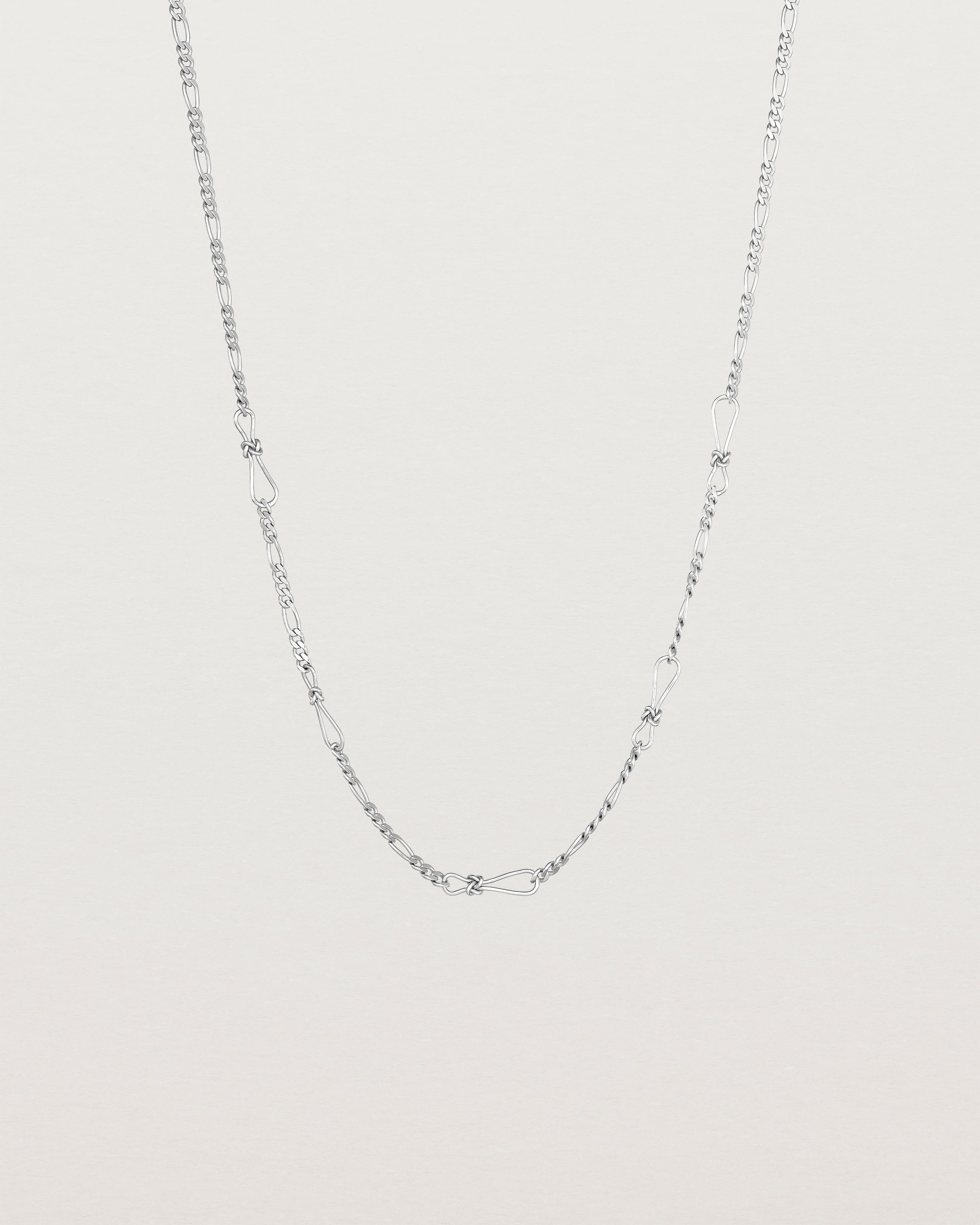 Front view of the Anam Charm Necklace in Sterling Silver.