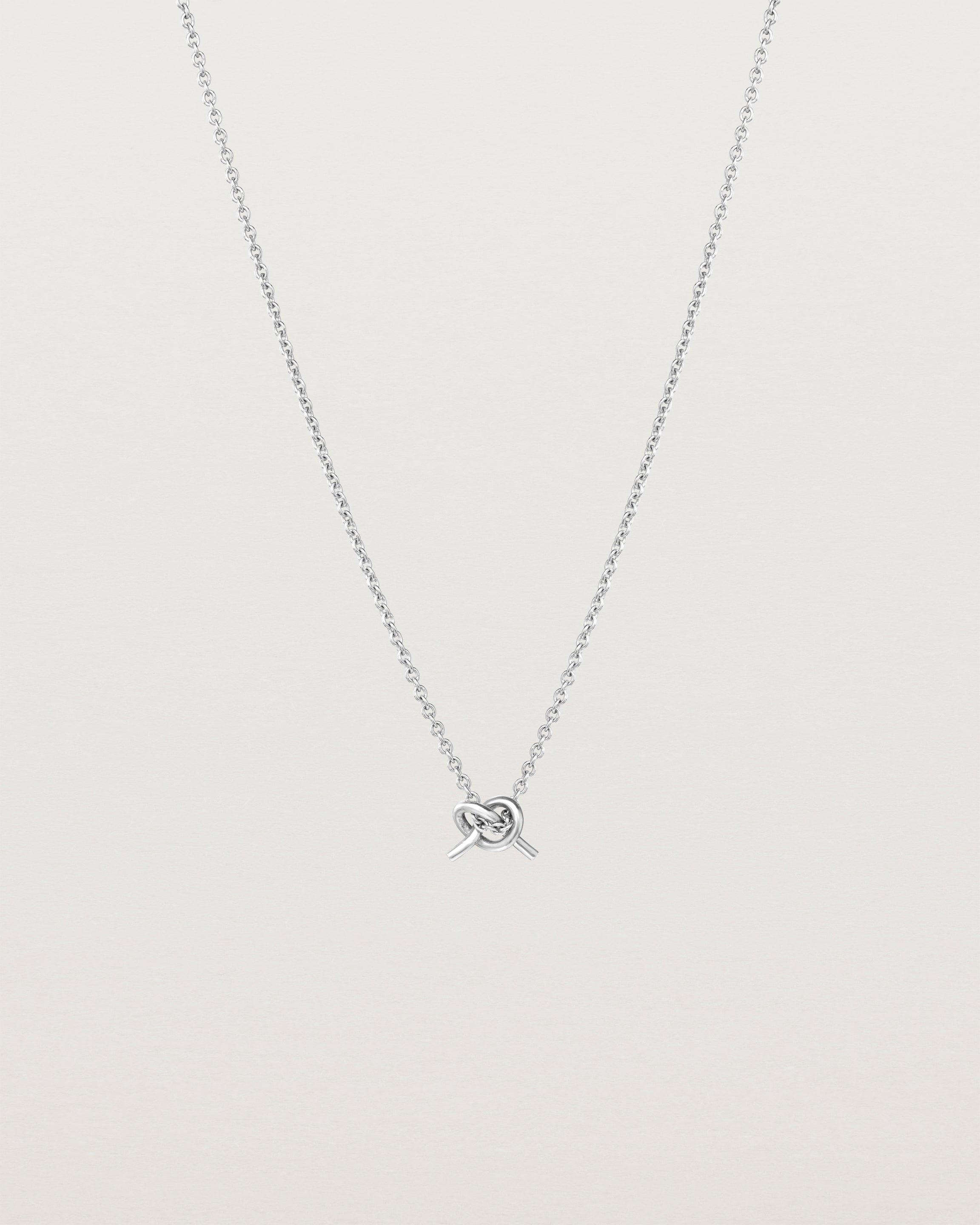 Front view of the Cara Necklace in sterling silver.