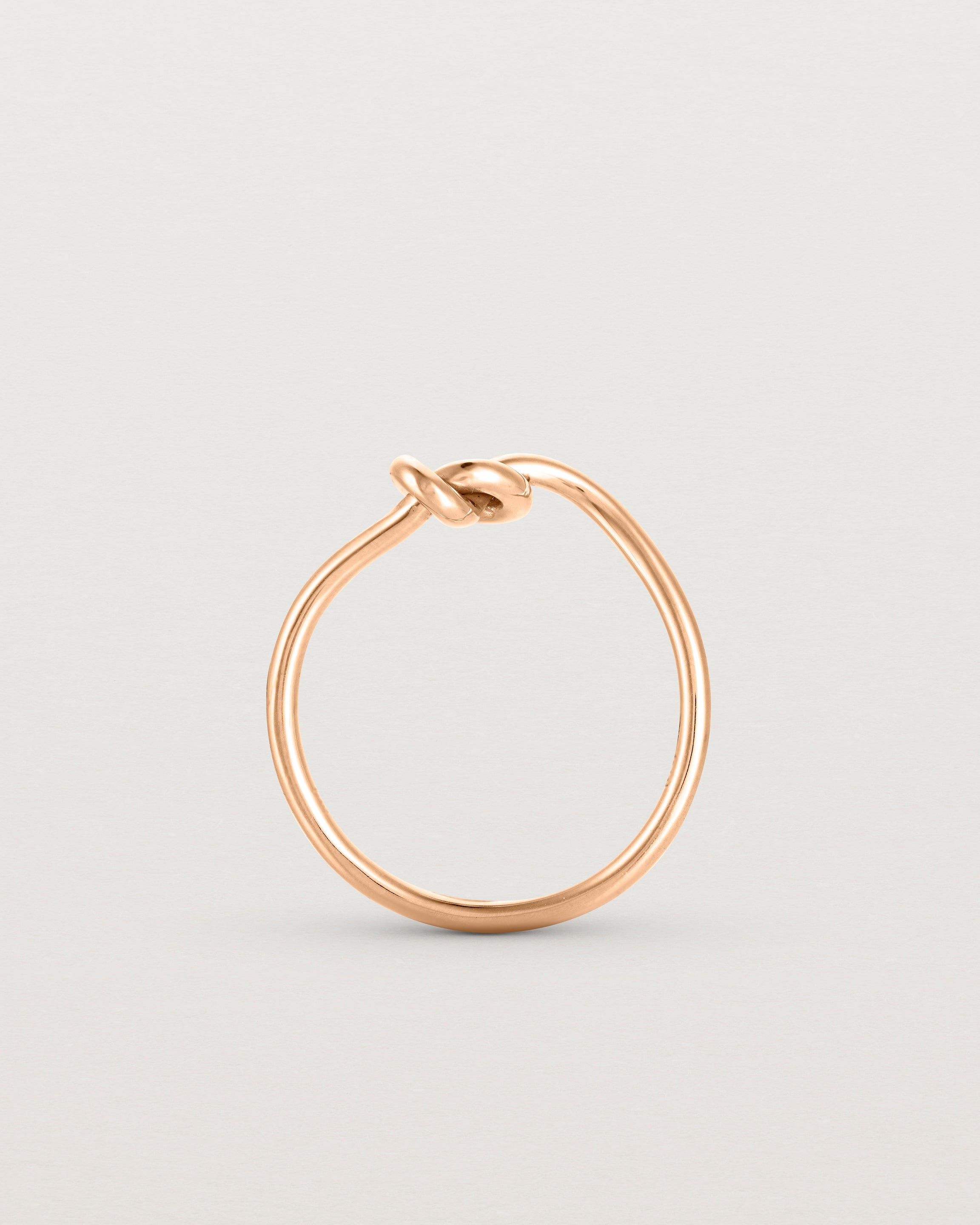 Standing view of the Cara Ring in rose gold.