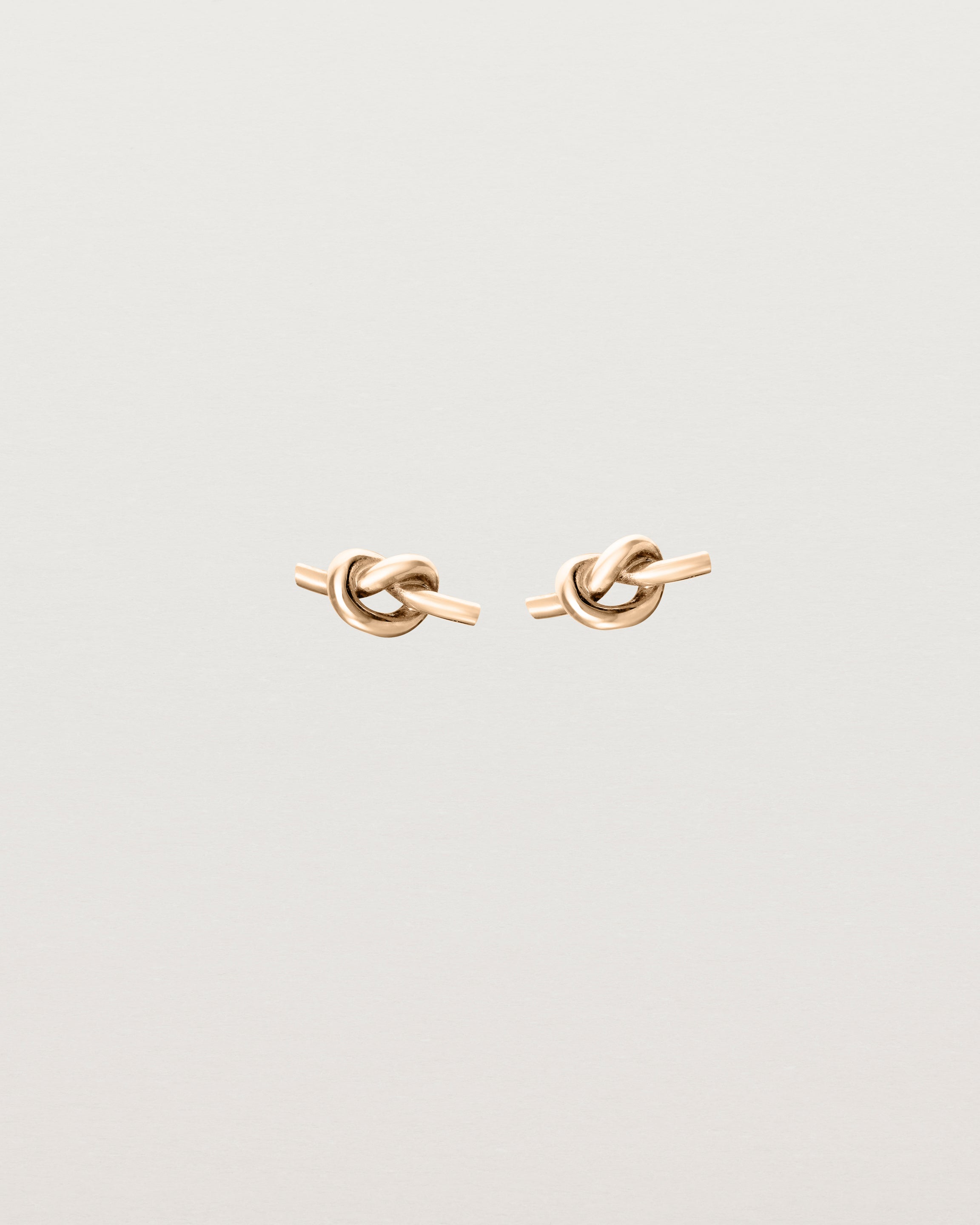 Front view of the Cara Studs in rose gold.