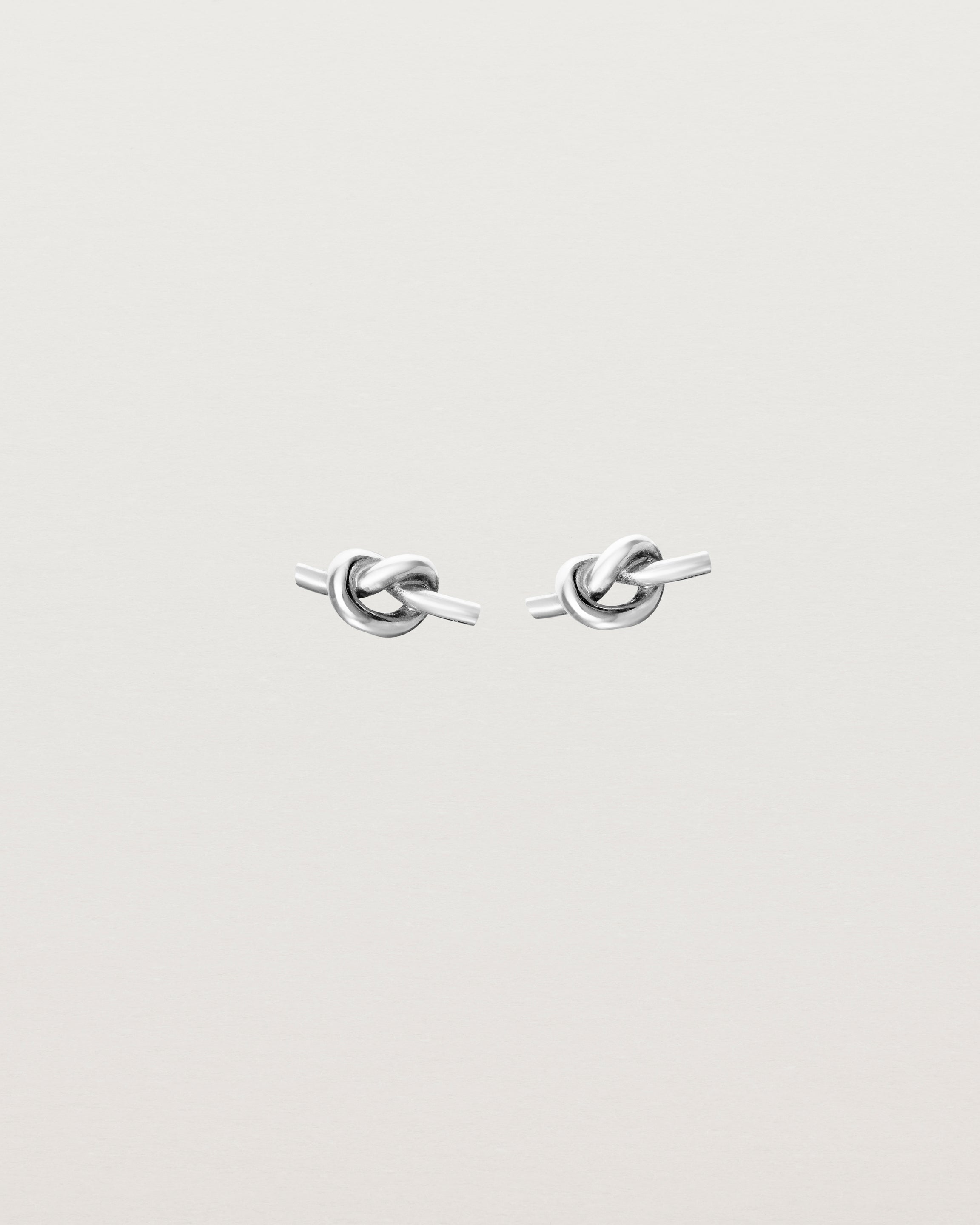 Front view of the Cara Studs in sterling silver.