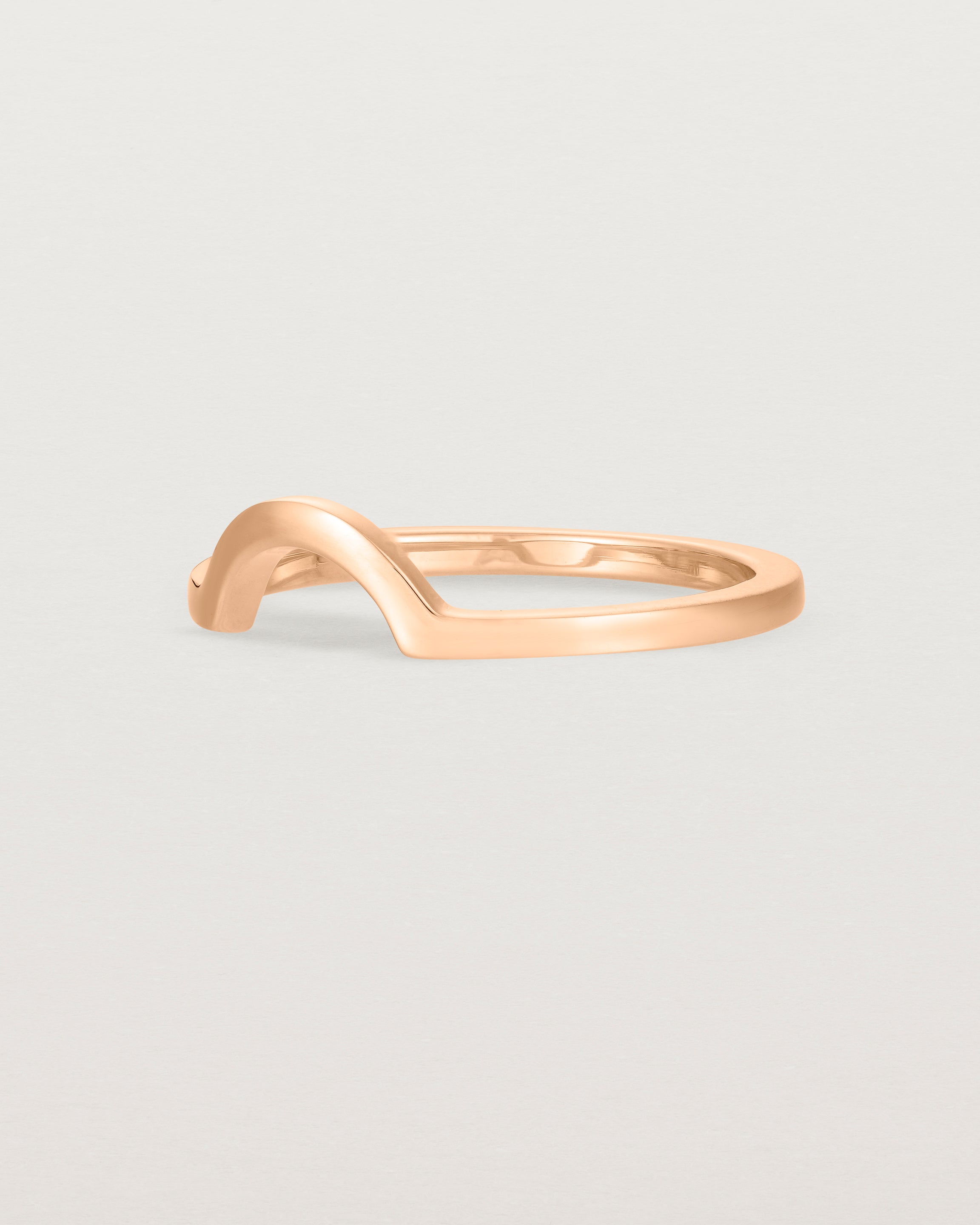Fit two of a classic small arc crown ring, crafted in rose gold