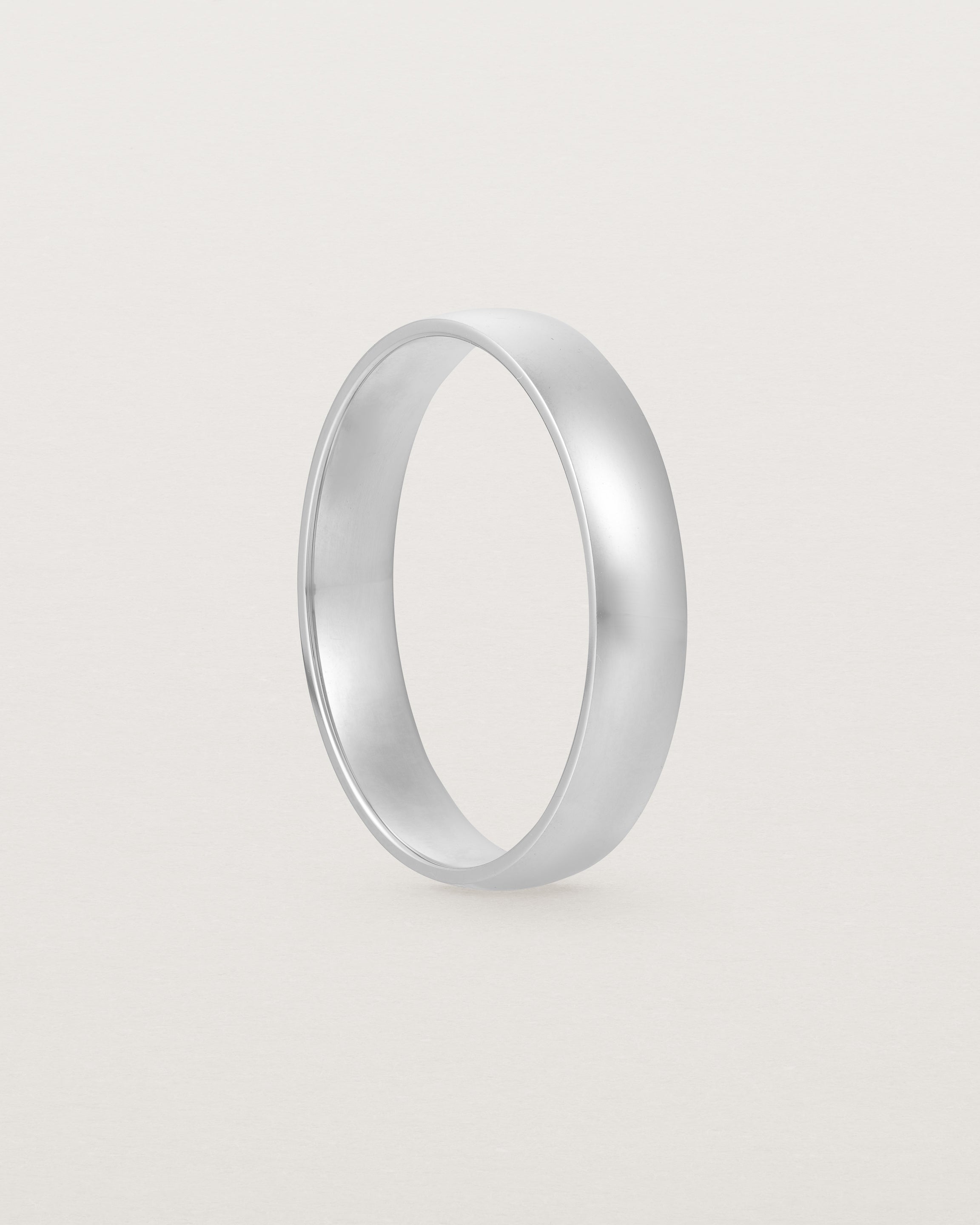 A classic 4mm wedding band crafted in white gold