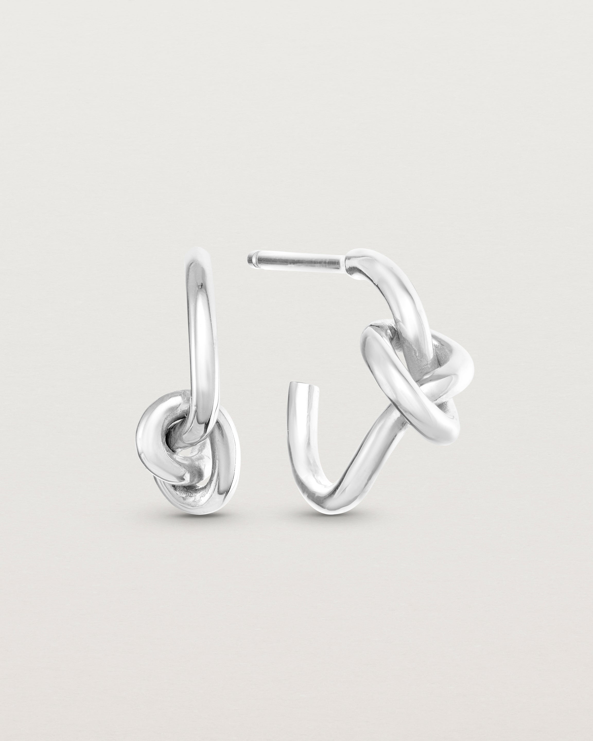 A pair of Dà anam Hoops in sterling silver.