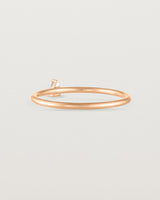 Back view of the Danaë Stacking Ring | Sapphire in rose gold.