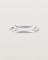 Back view of the Danaë Stacking Ring | Sapphire in white gold.