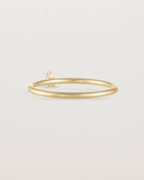 Back view of the Danaë Stacking Ring | Diamond in yellow gold.