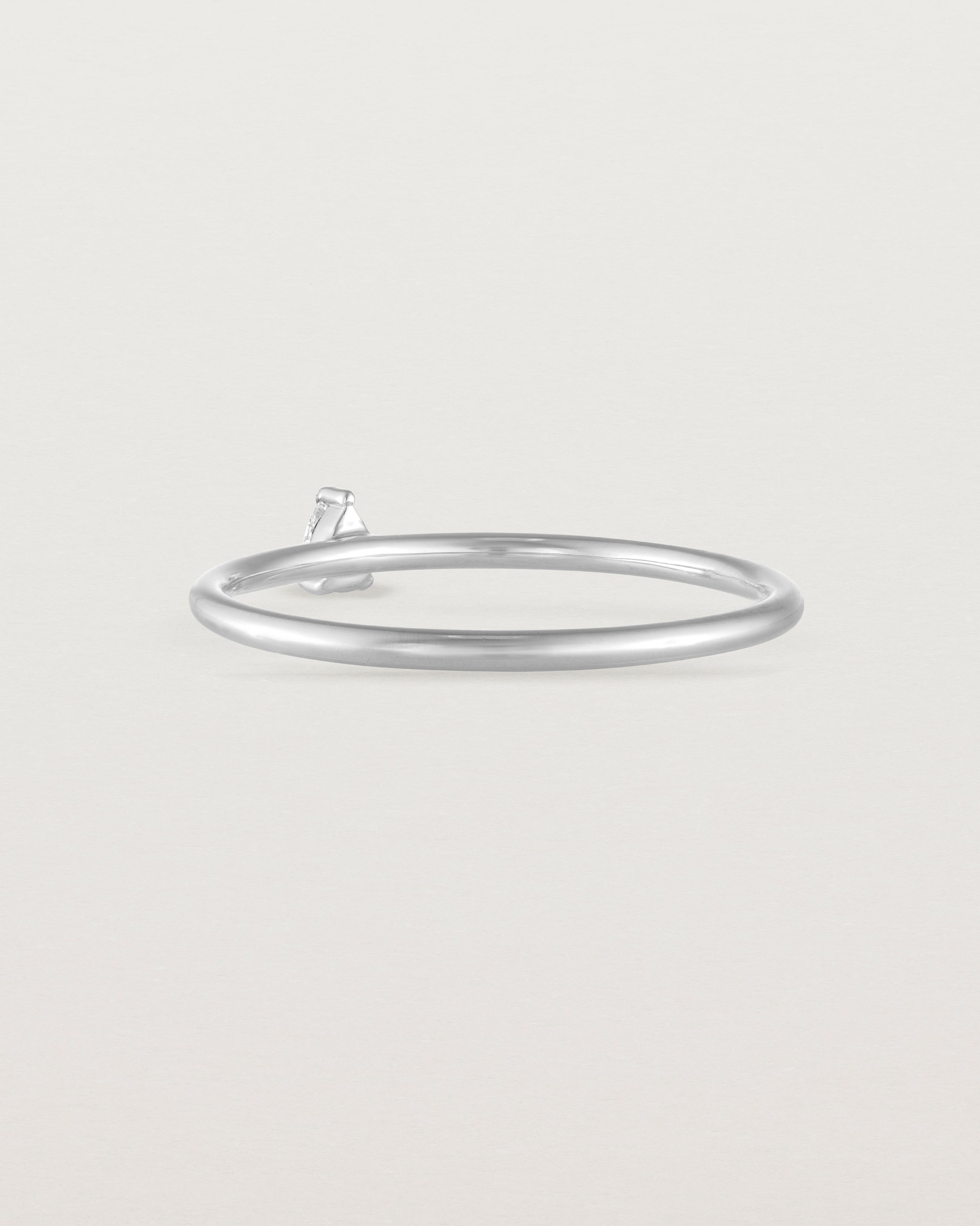 Back view of the Danaë Stacking Ring | Diamond in white gold.