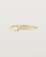 Angled view of the Danaë Stacking Ring | Diamond in yellow gold.