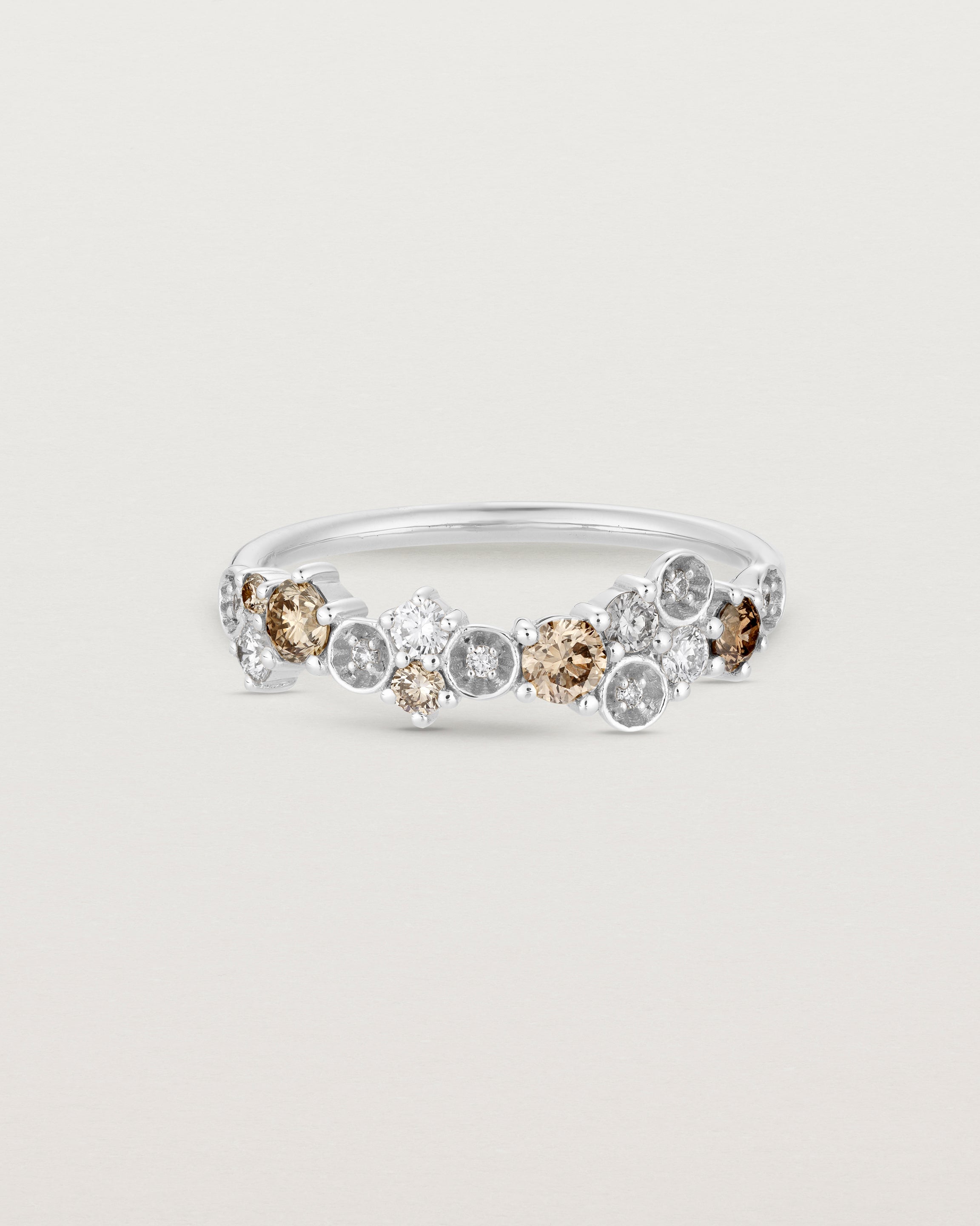 Demi Patera Ring | Champagne & White Diamonds