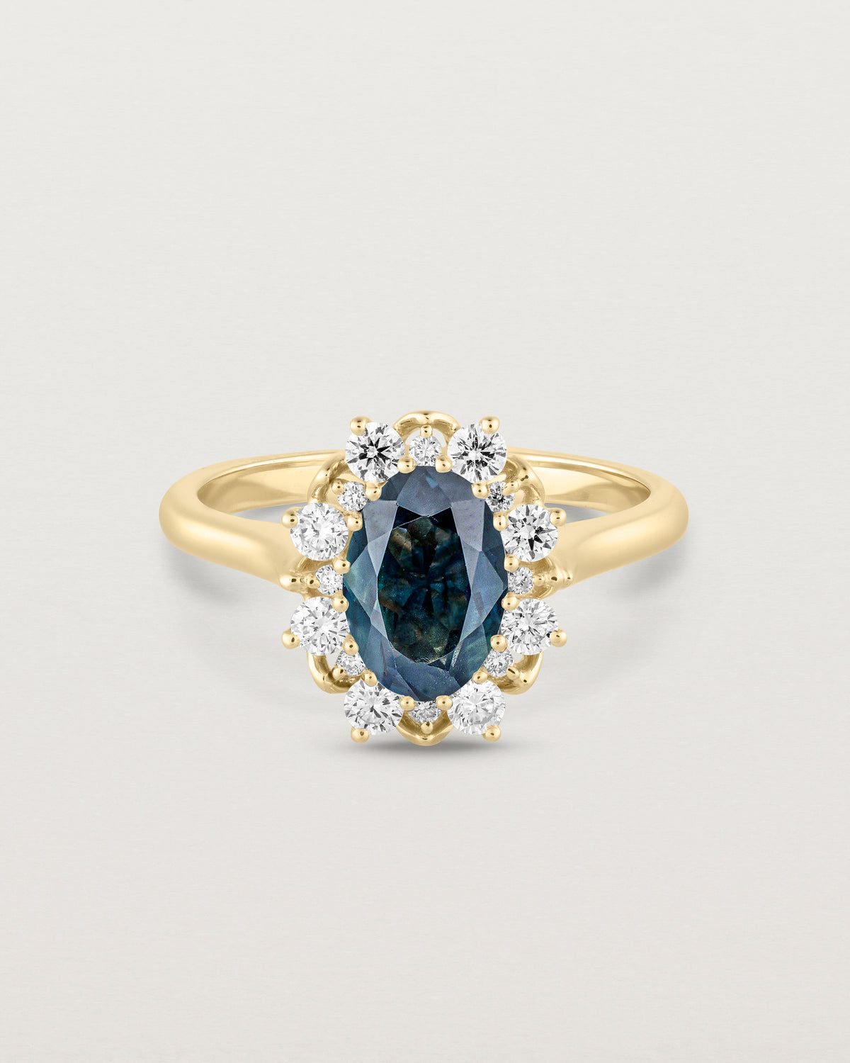 Eirene Halo Ring | Australian Sapphire & Natural Diamond