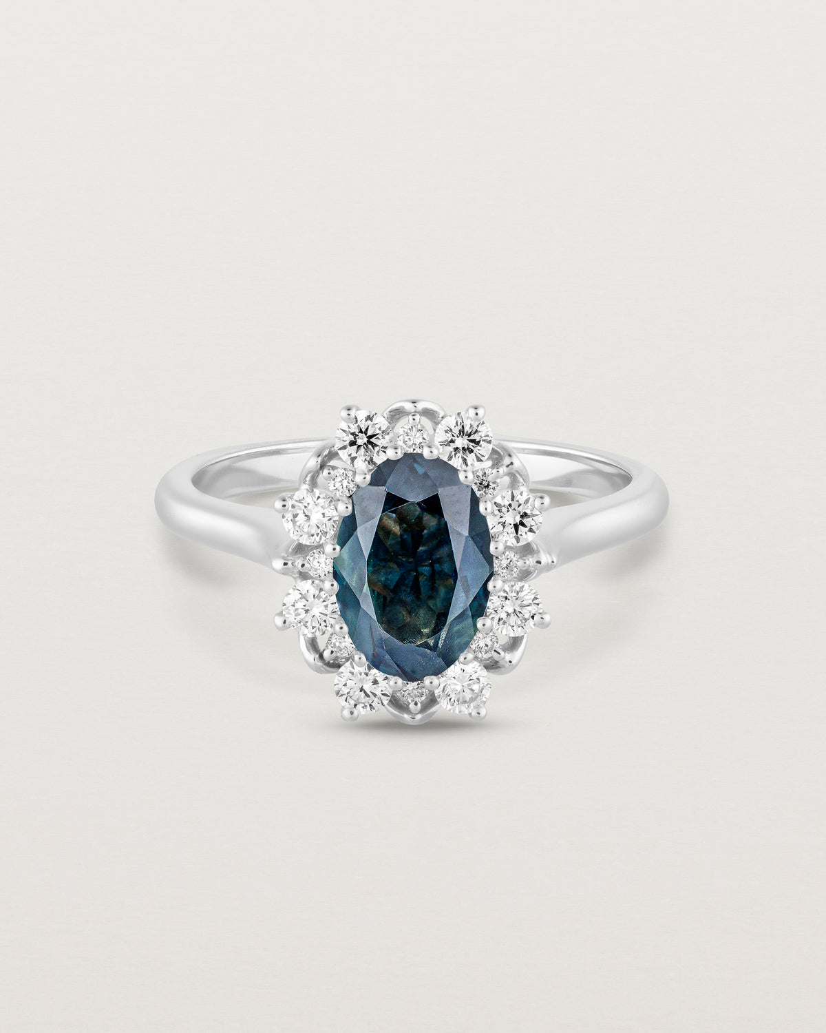 Eirene Halo Ring | Australian Sapphire & Natural Diamond