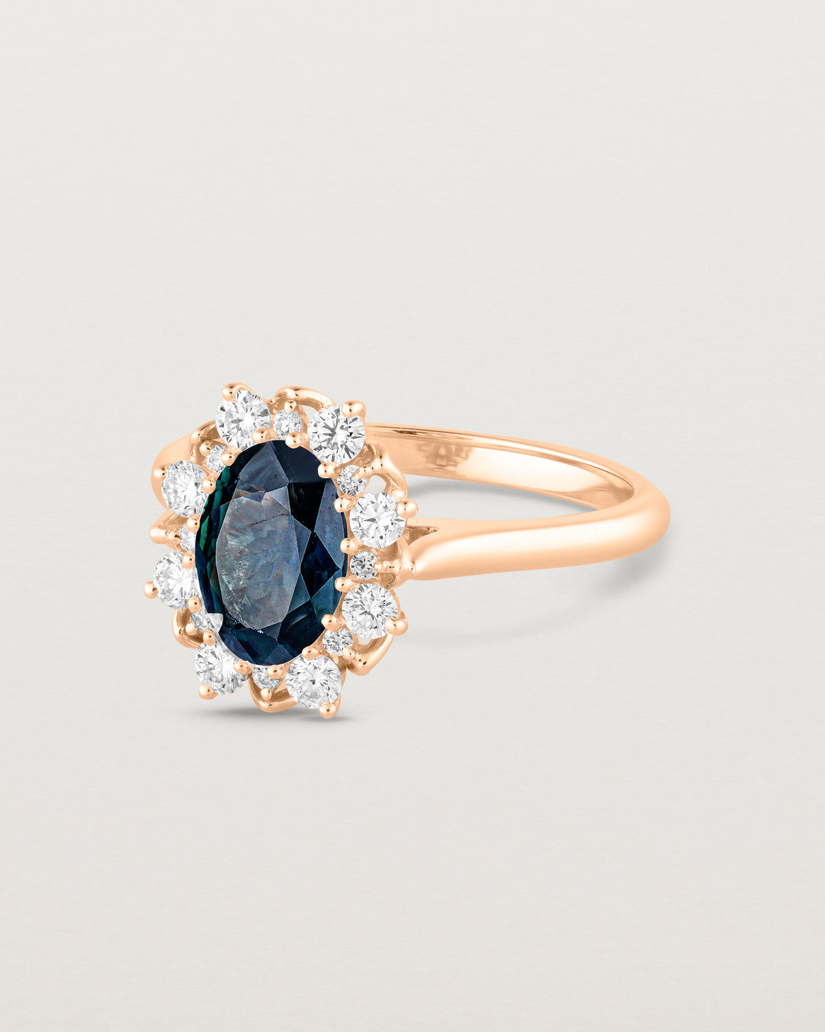 Eirene Halo Ring | Australian Sapphire & Natural Diamond