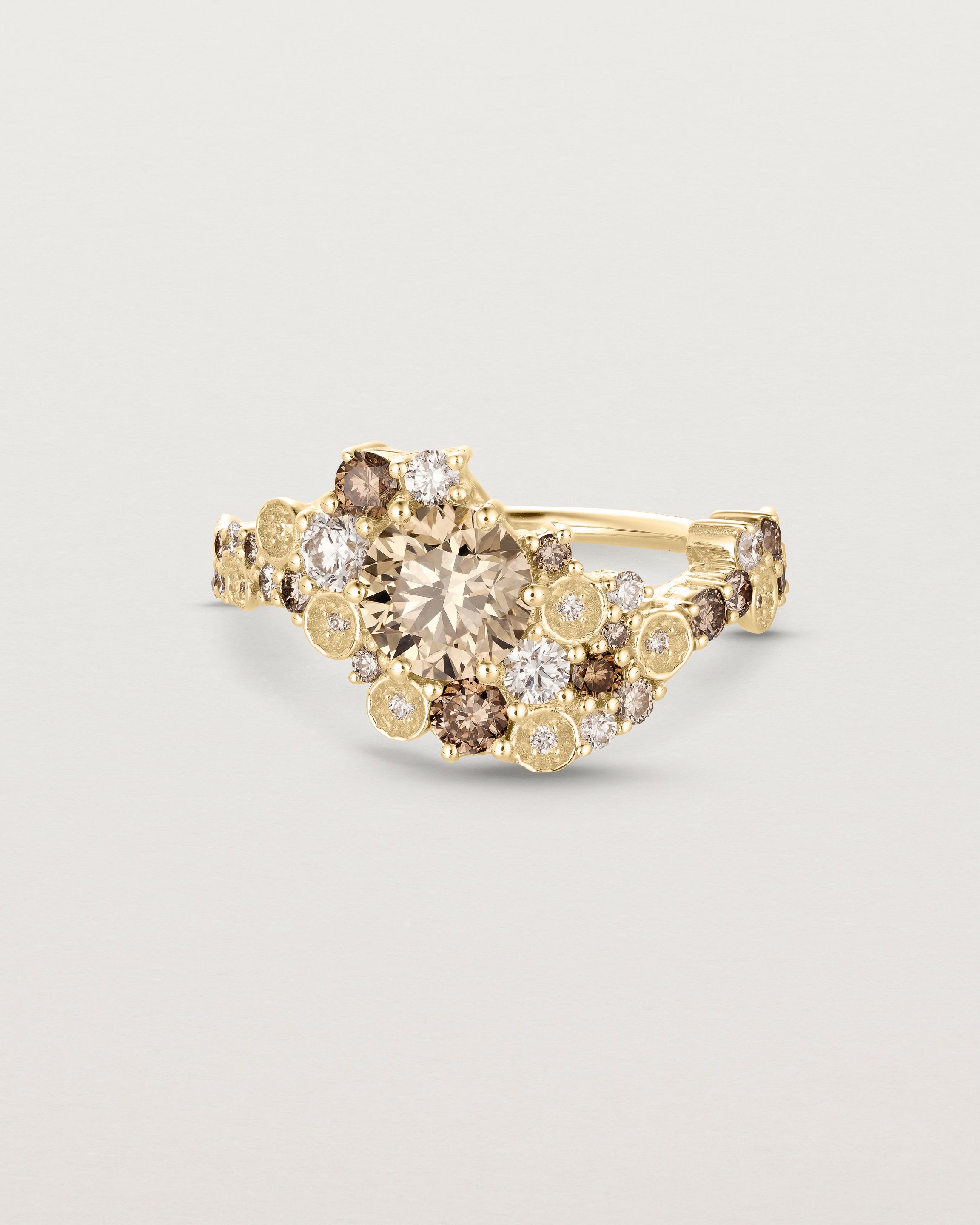 Alba Cluster Ring | Australian Champagne Diamond