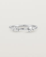 Front view of the Etta Cluster Ring | Diamonds in White Gold.