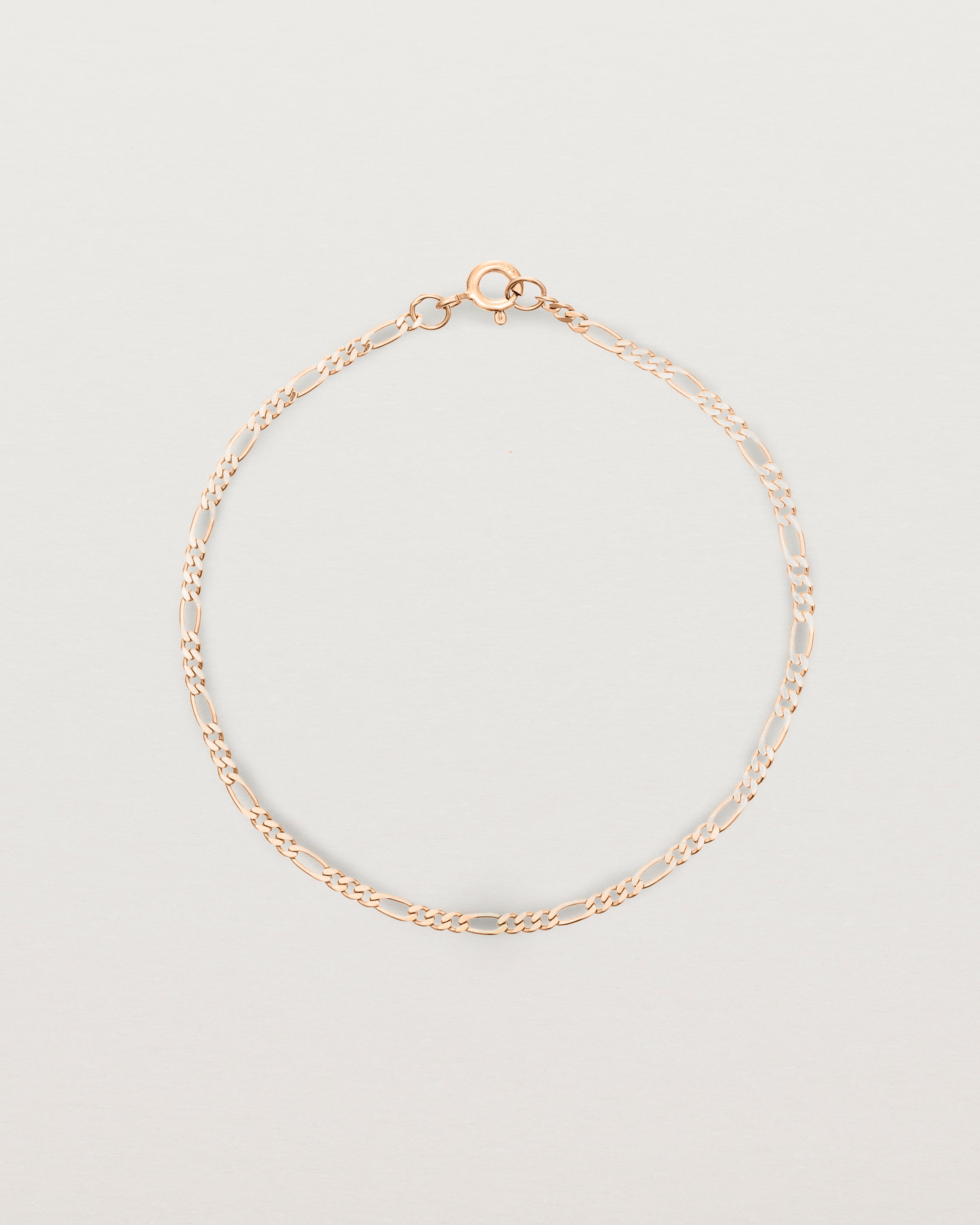Our signature figaro chain in rose gold