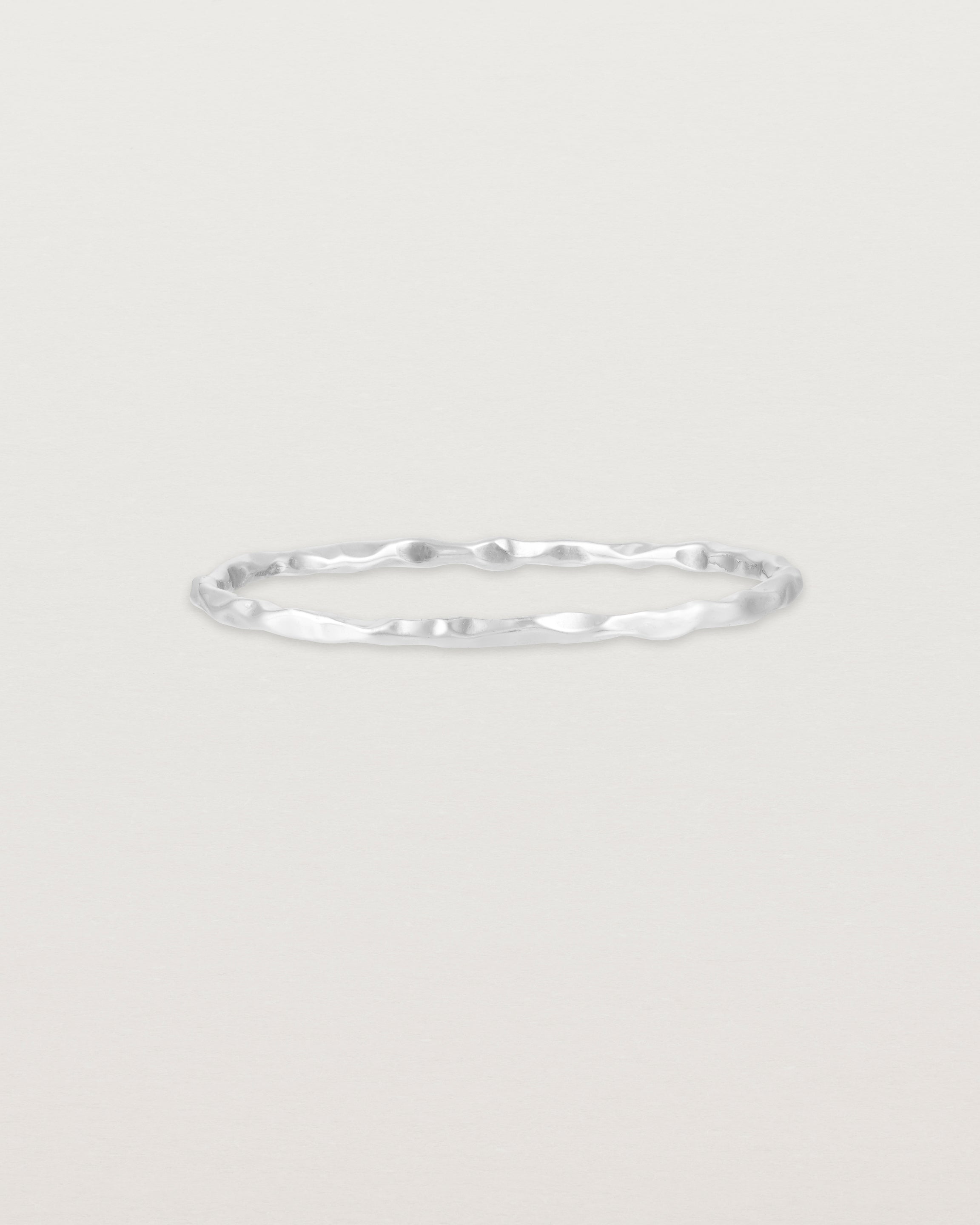 Front view of the Fine Faceted Stacking Ring | Sterling Silver..