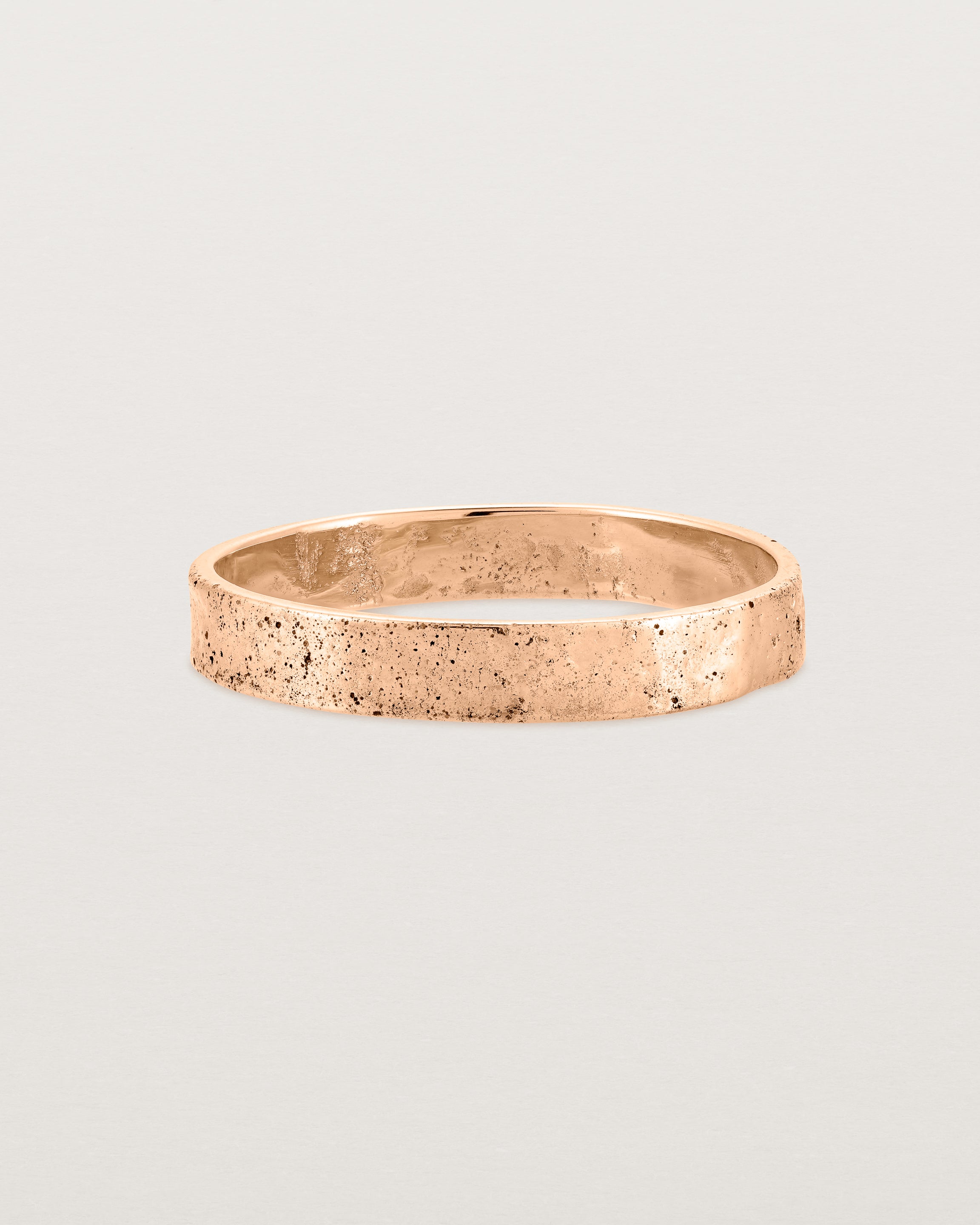 Front view of the Naum Stacking Ring in Rose Gold. 