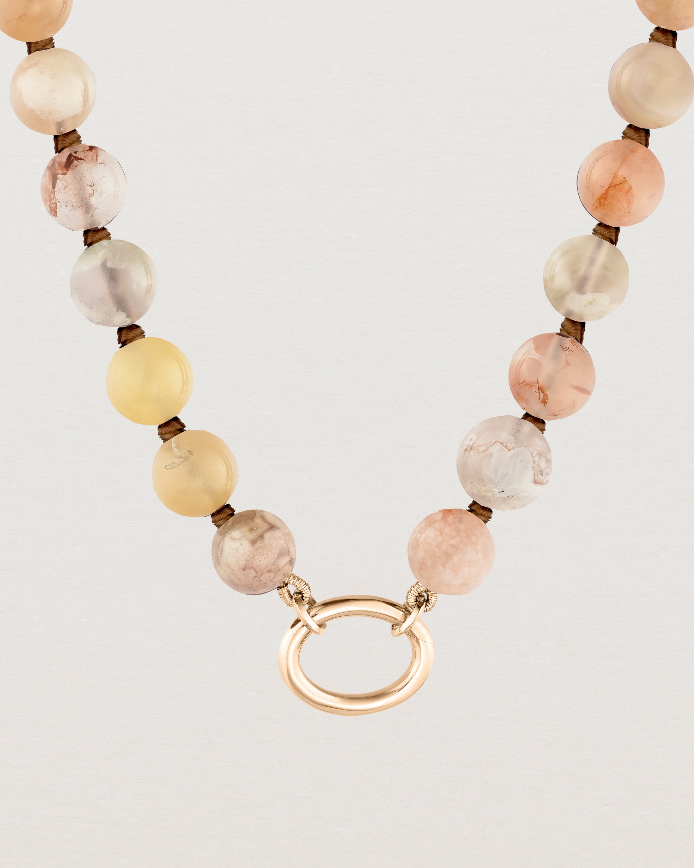 Sana Charm Necklace | Cherry Blossom Agate