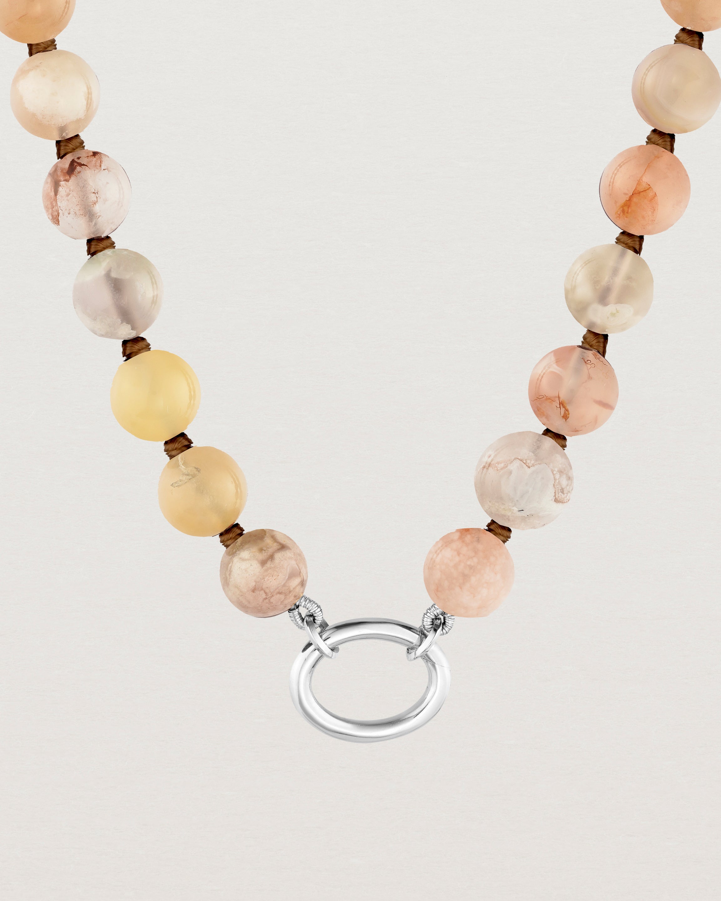 Sana Charm Necklace | Cherry Blossom Agate