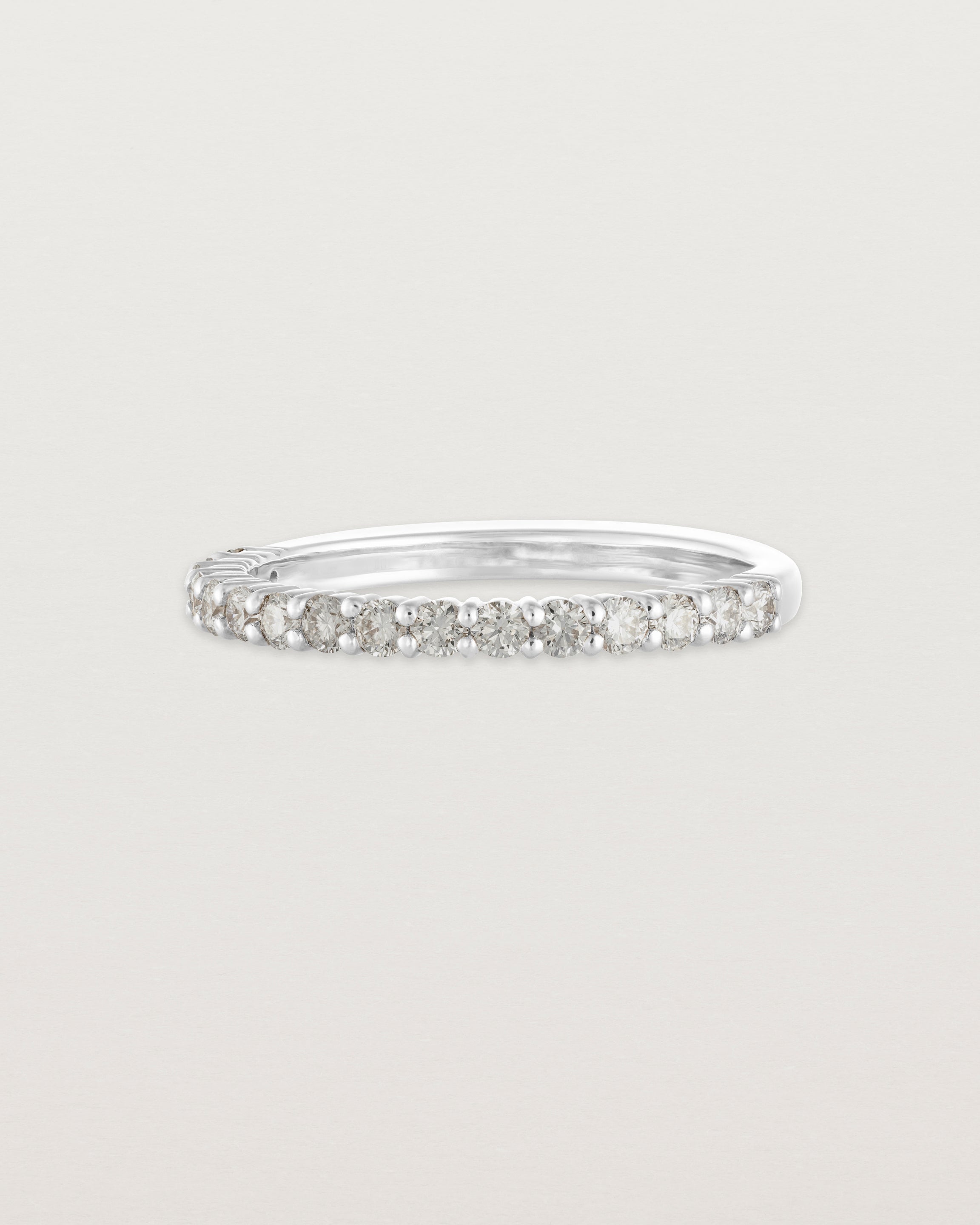 Angled view of the Demi Grace Ring | Champagne Diamonds in white gold.