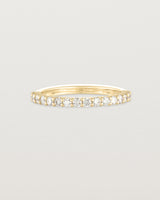 Front view of the Demi Grace Ring | White Diamonds in yellow gold.