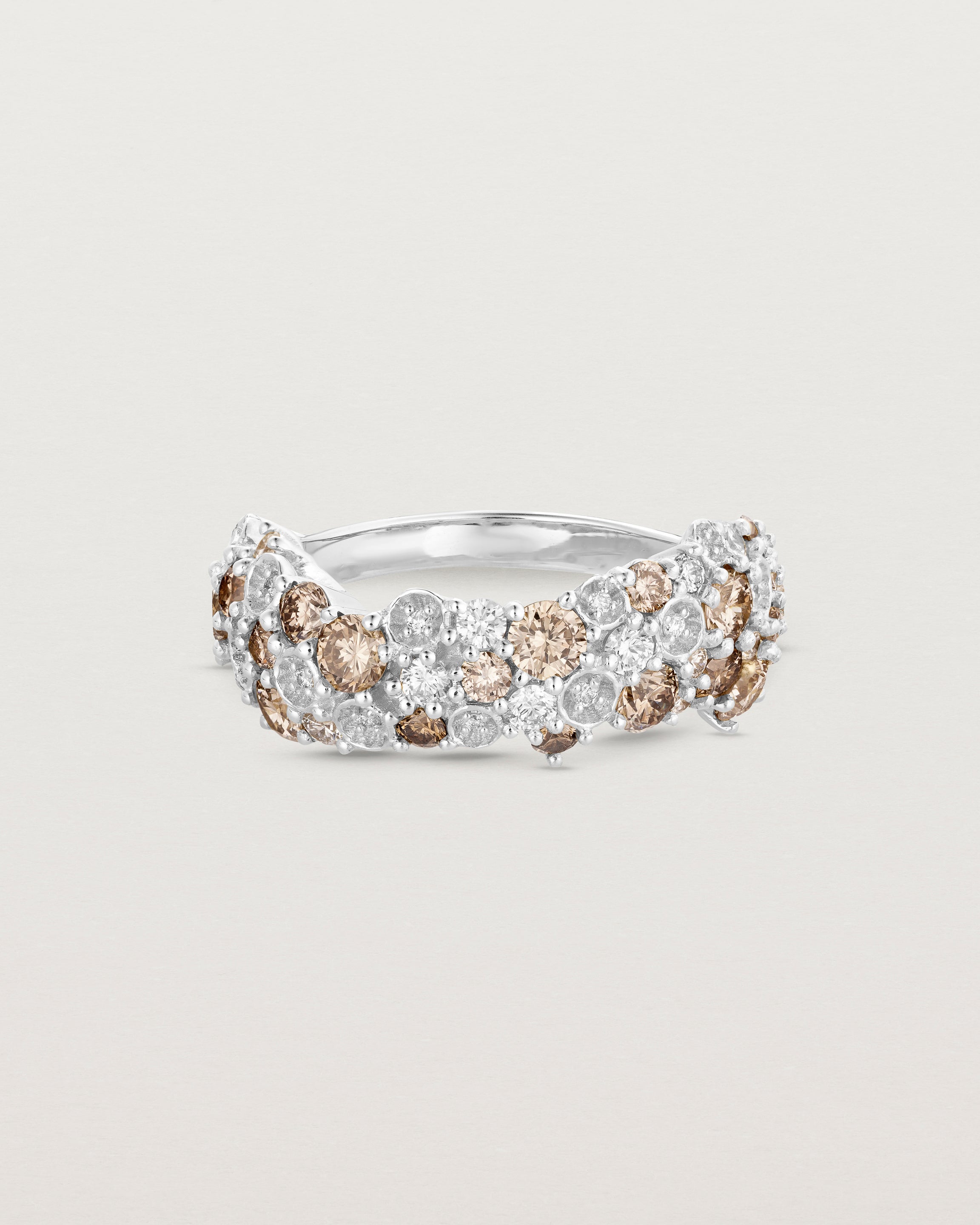 Inara Eternity Ring | Champagne & White Diamonds