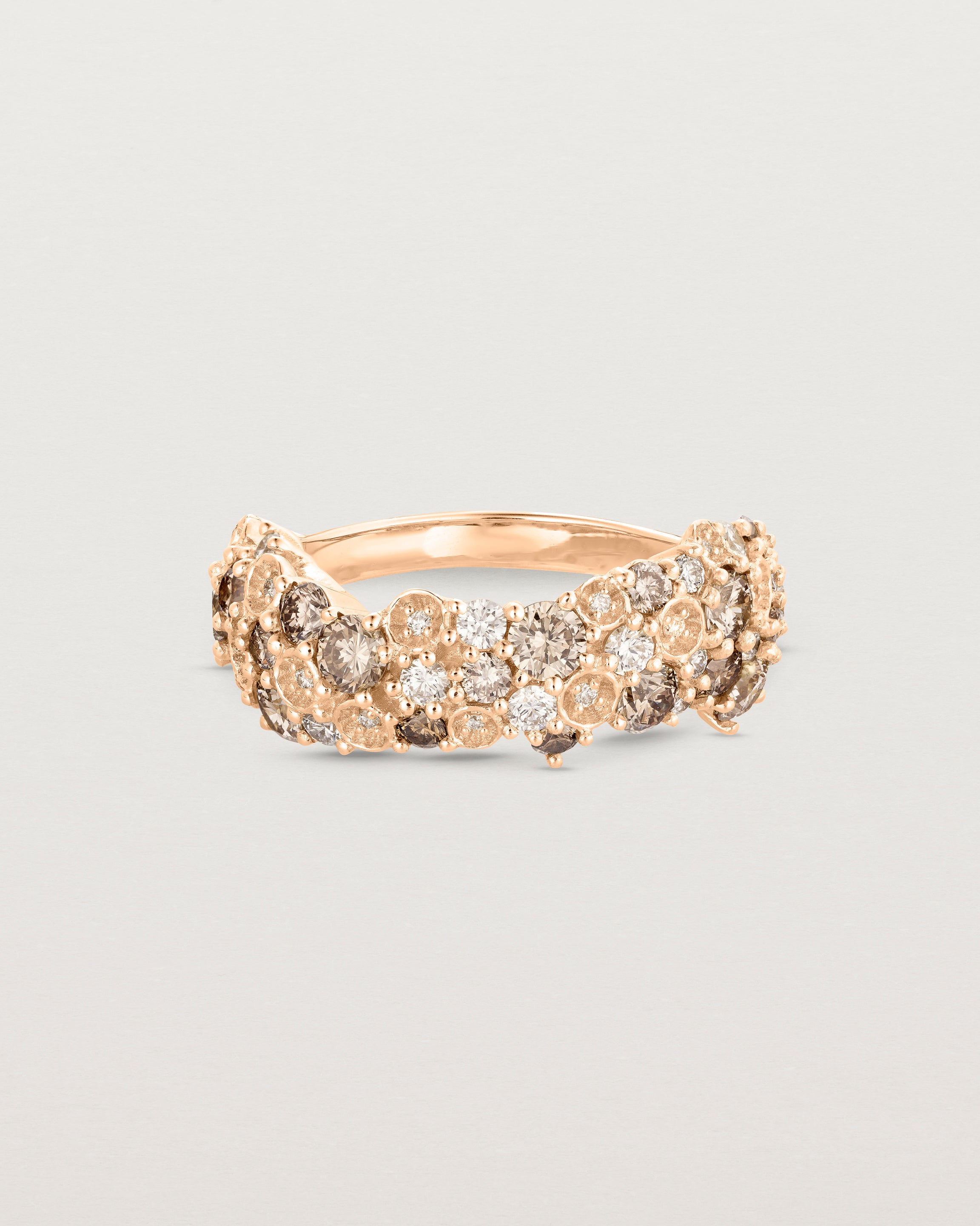 Inara Eternity Ring | Champagne & White Diamonds