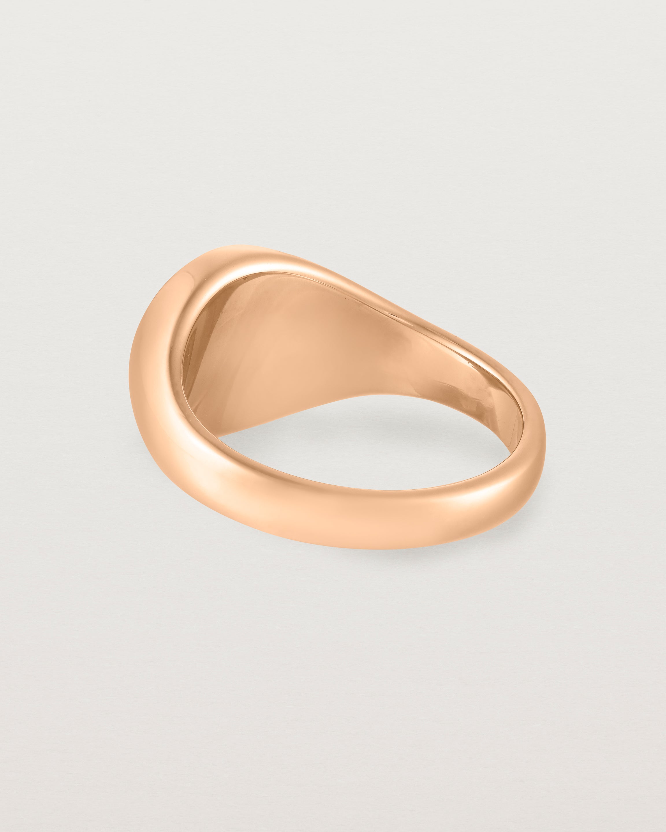 Back view of the Kian Signet Ring | Rose Gold.