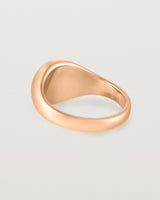 Back view of the Kian Signet Ring | Rose Gold.