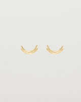 Front view of the Lai Studs in yellow gold.