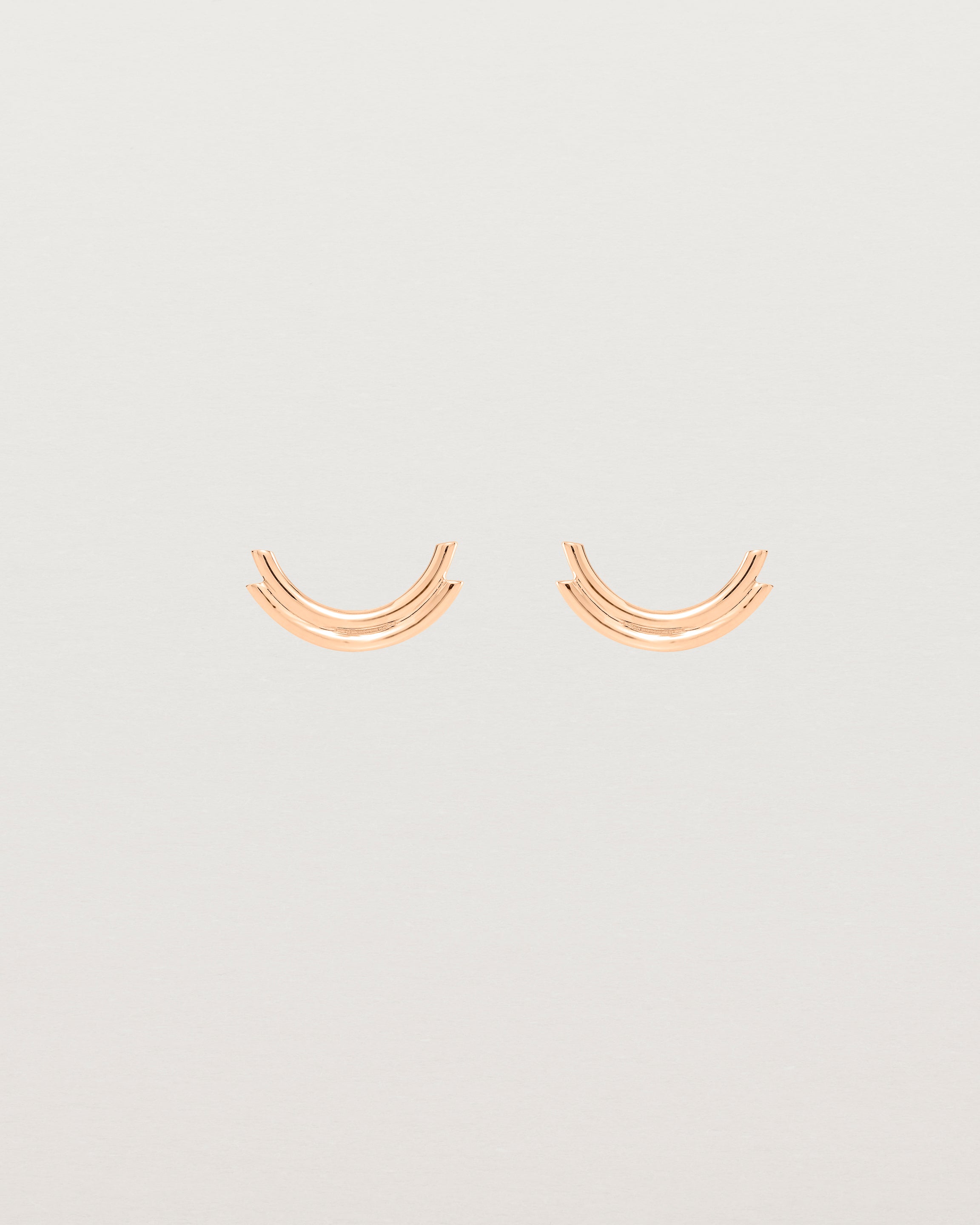 Front view of the Lai Studs in rose gold.