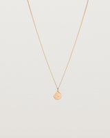 Front view of the Mae Necklace in rose gold.