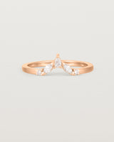 Front view of the Meia Crown Ring | Fit Ⅰ | Rose Gold.