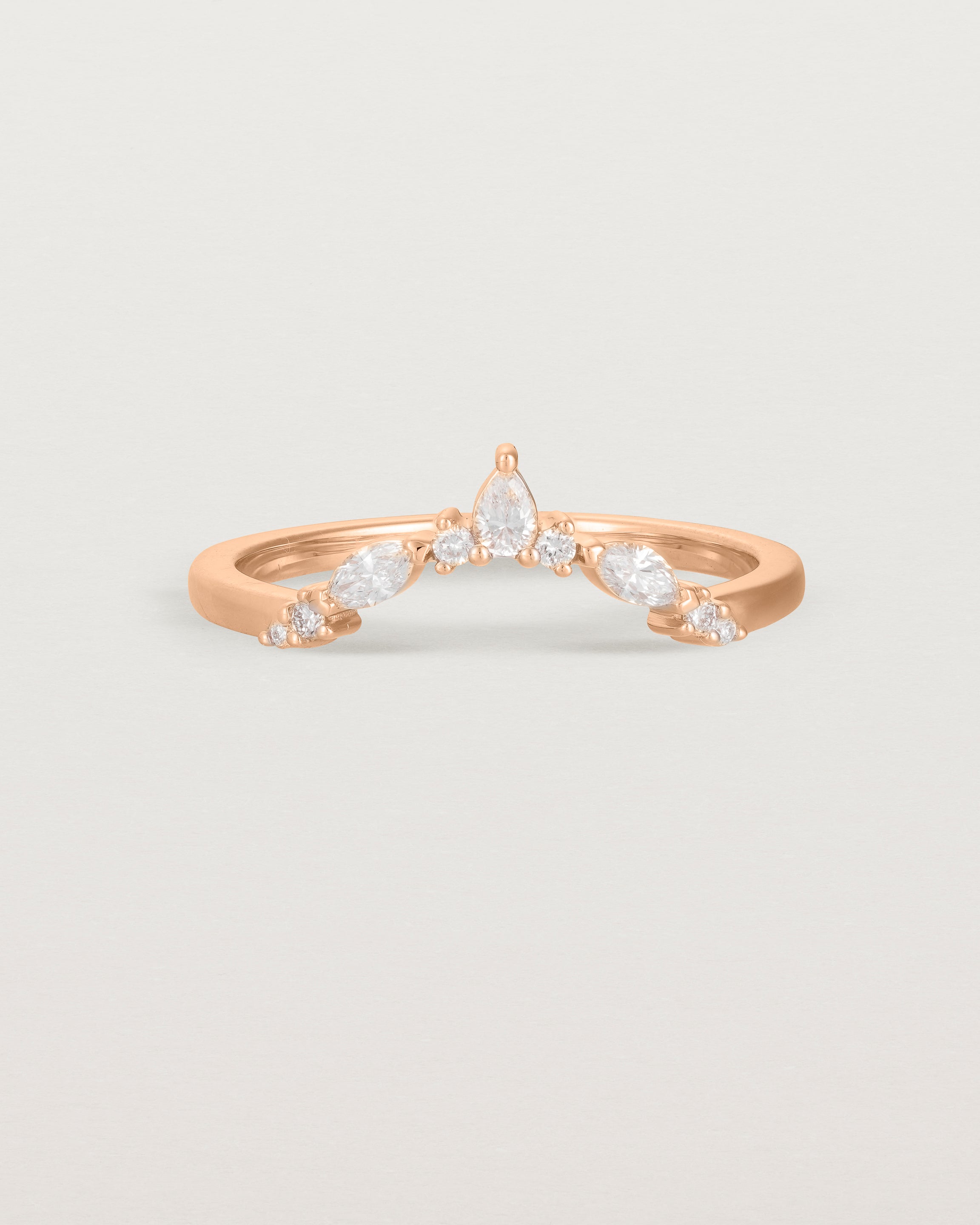 Front view of the Meia Crown Ring | Fit ‚IV | Rose Gold.