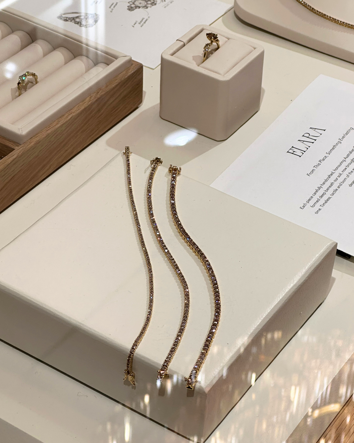 Leora Tennis Bracelet | Champagne Diamonds