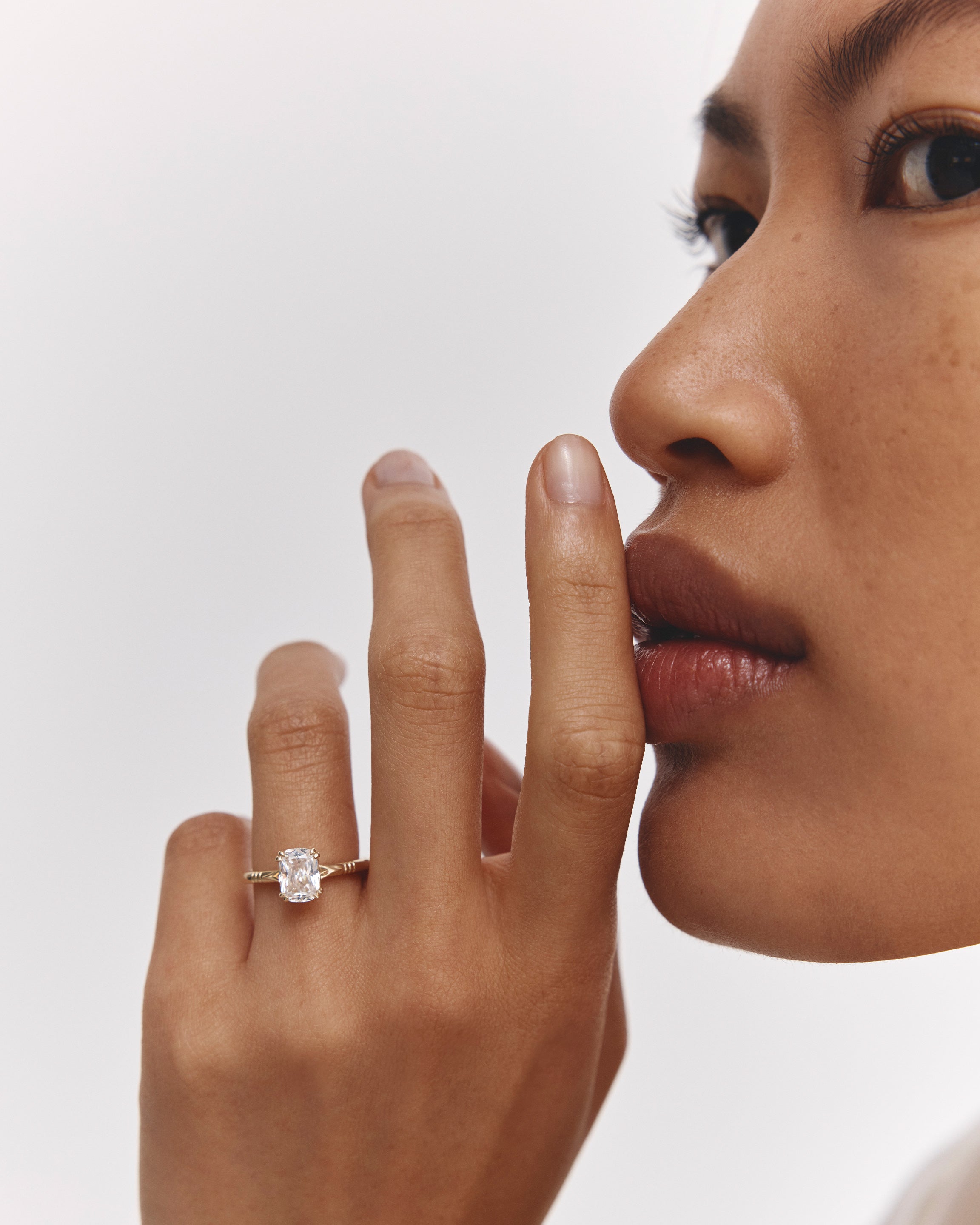 Vintage Elongated Cushion Solitaire | Laboratory Grown Diamond