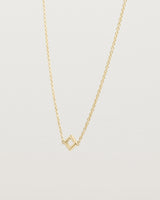 Angled view of the Nuna Necklace | Yellow Gold.