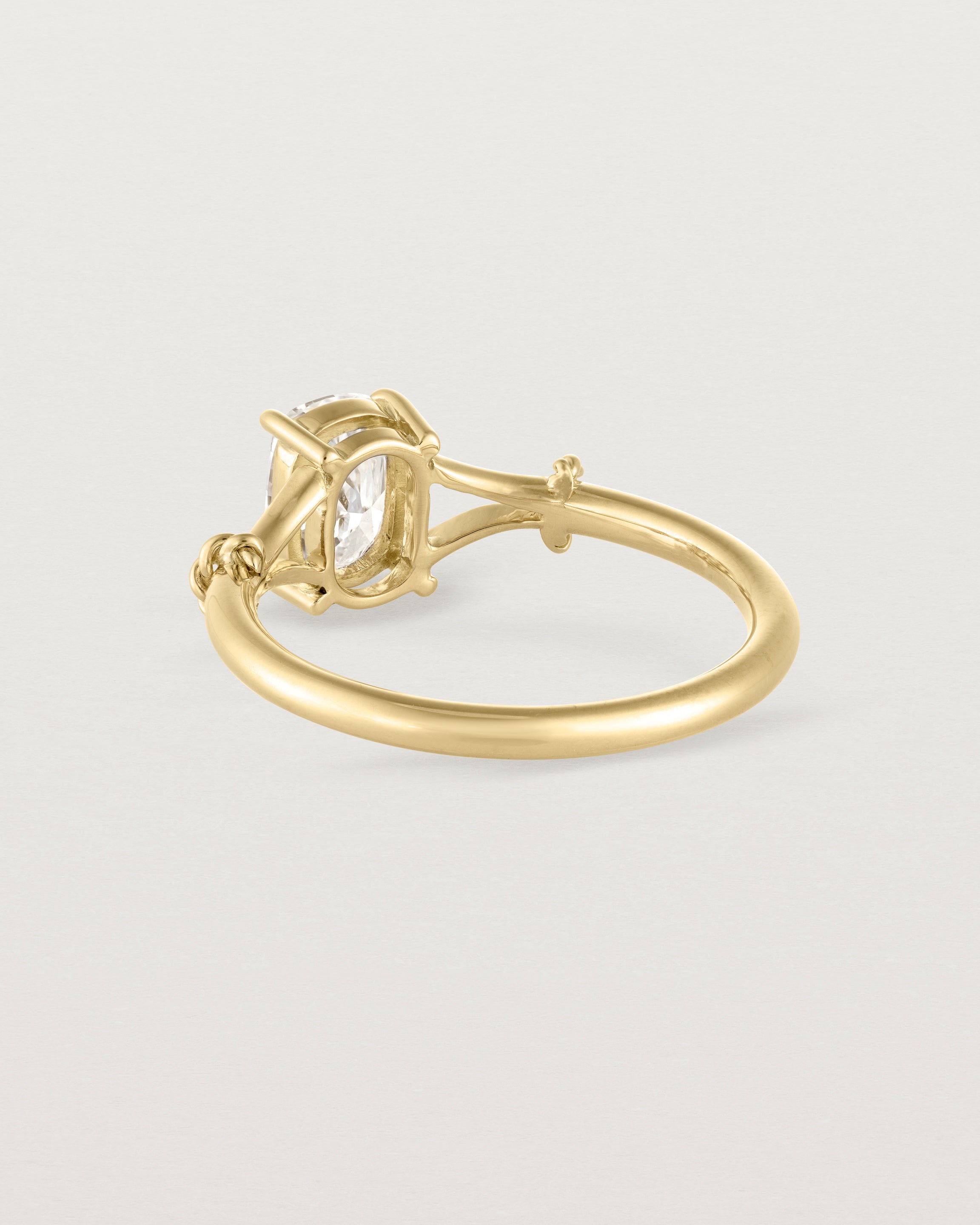 Back view of the Alida | Split Band Solitaire Ring | Diamond.