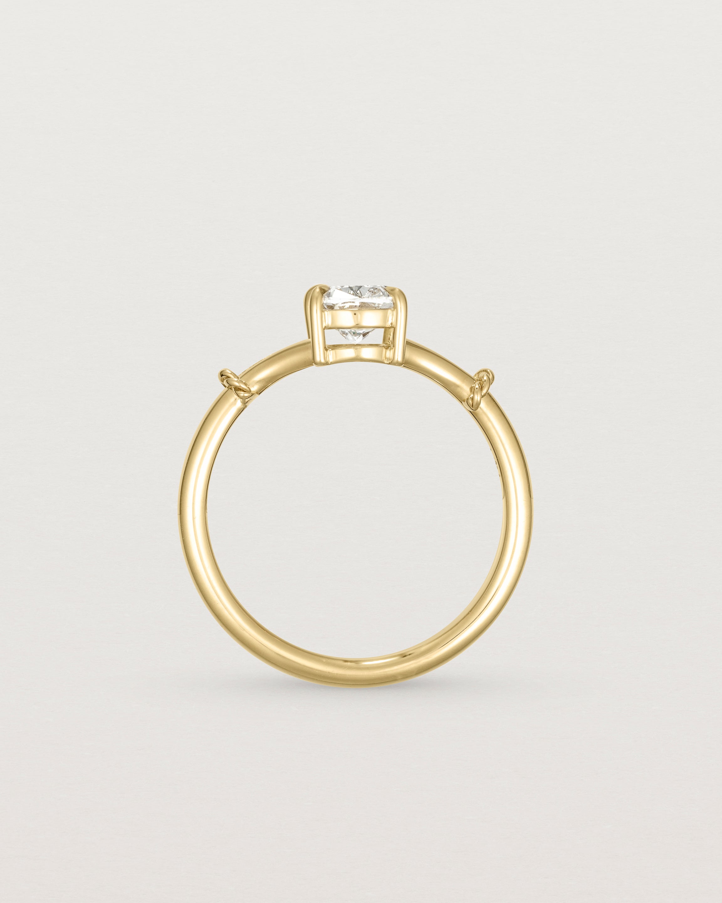 Standing view of the Alida | Split Band Solitaire Ring | Diamond.