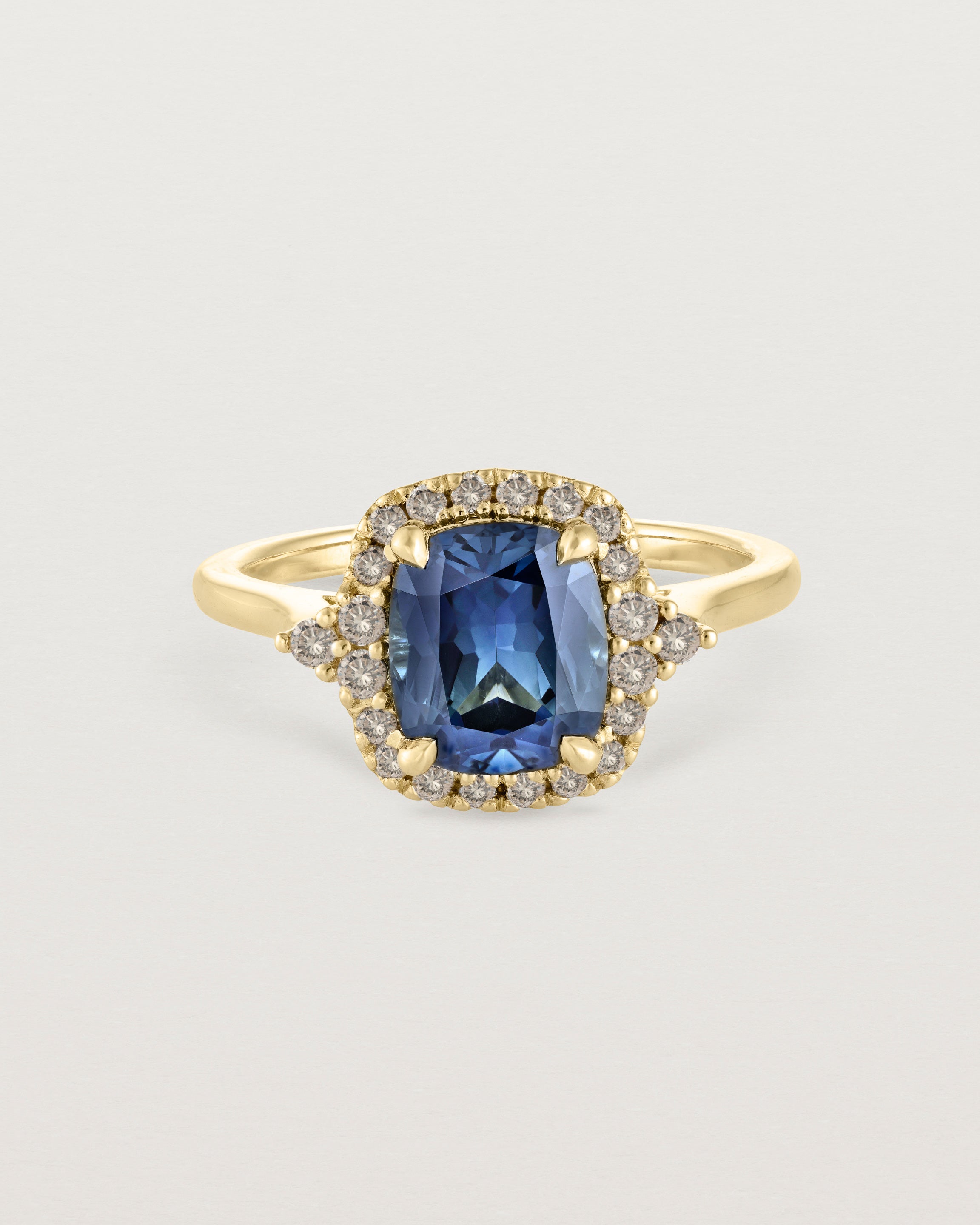 Front view of the Winona | Cluster Ring | Sapphire