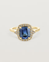 Front view of the Winona | Cluster Ring | Sapphire
