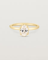 FRONT IMAGE OF YELLOW GOLD OVAL DIAMOND SOLITAire